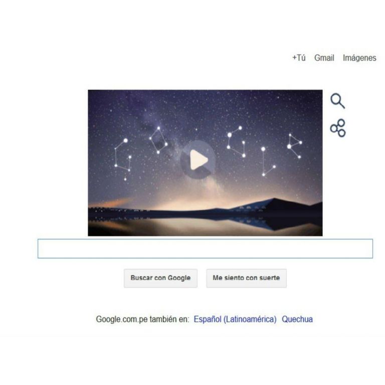 Lleg al doodle de Google una  lluvia de meteoros