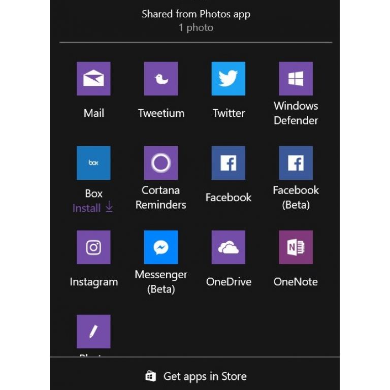 Nuevo panel para compartir de Windows 10 incluir anuncios