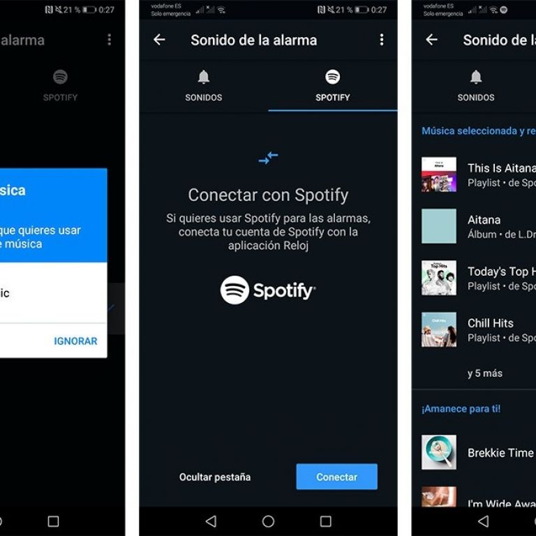 Cmo usar una cancin de Spotify como alarma en Android
