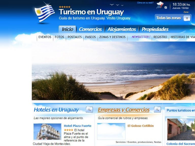 Portal de Turismo y servicios en Uruguay